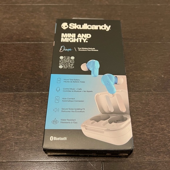Skullcandy Light Gray Blue Dime True Wireless Bluetooth Earbuds - Picture 2 of 12